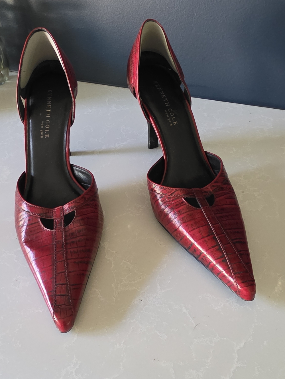 Kenneth Cole Women's Red Pointed Toe D'Orsay Heels